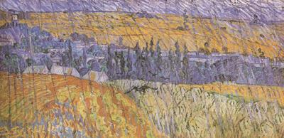 Vincent Van Gogh Landscape at Auvers in the  Rain (nn04) France oil painting art